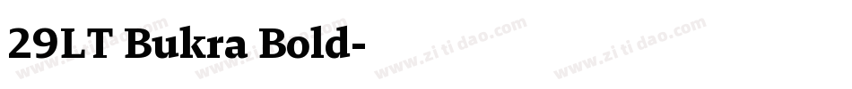 29LT Bukra Bold字体转换
